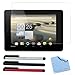 BIRUGEAR Premium HD Guard Film Clear LCD Screen Protector + 3-Pack Stylus Pen for Acer Iconia A1-810 - 7.9 inch Android Tablet with Microfiber Cloth