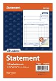 Adams Statement Unit Sets, 5.67 x 8.5 Inches, 2-Part, Carbonless, White/Canary, 100 Sets per Pack (NC2583)