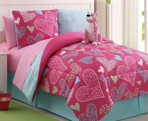 Victoria Classic Comforter Set Leopard Theme, 7 Piece