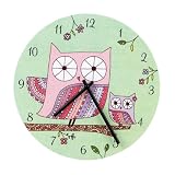 Mudpuppy Sweet Owls Wall Clock