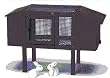 Dollhouse Miniature Rabbit Hutch with 2 Rabbits