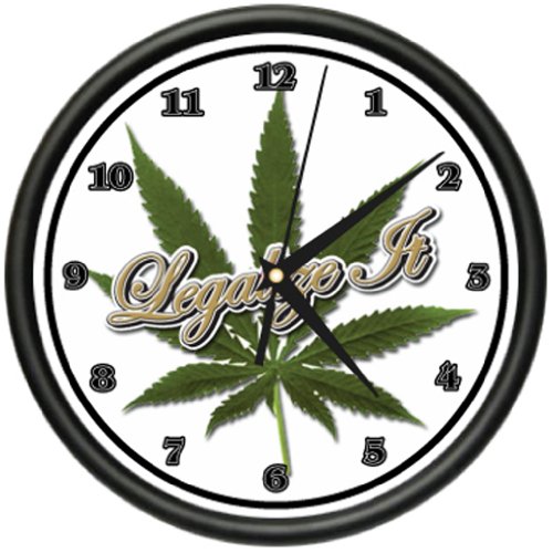 LEGALIZE IT Wall Clock marijuana pot smoker pipe gift