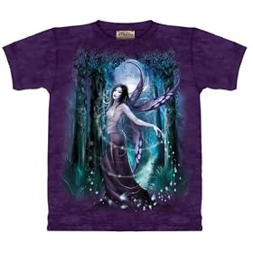 Purple Fairy in the Moonlight - Short Sleeved T-Shirt - 100% Cotton - The Mountain