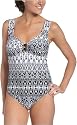 Anne Cole Women's Casablanca Ikat One Piece Over The Shoulder Swimsuit