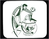 Mouse Pad with body, individuals, feeding, individual, humans, woman, person, human, persons, fish, people, pet, bowl