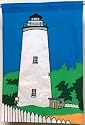 Ocracoke Lighthouse Outdoor Appligued Flag 28" x 40"
