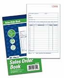 Adams Sales Order Book, 4.19 x 7.19 Inches, White and Canary, 2-Parts (50 Sets) (DC4705)