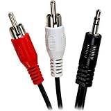 Zune, iPod, iRiver, Audiovox FMM100 Compatible Stereo 3.5mm to 2 x RCA Audio Y-Adapter Cable