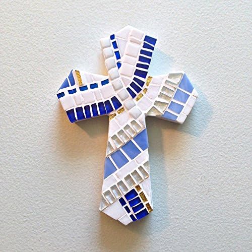 Decorative Mosaic Wall Cross, Gift for Baptism, Christening Gift, Confirmation or Christian Home Decor