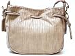 Cole Haan Woodgrain Leather Drawstring Taylor Infinity Crossbody Bag Maple Sugar