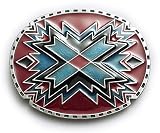 SOUTHWEST Pattern Belt Buckle Turquoise Native American Indian