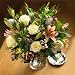 White Roses, Pink Lilies and Pink Alstroemeria