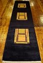 3x11 Black Hand Knotted Wool Tibet Rug