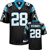 Jonathan Stewart Jersey: Reebok Black Replica #28 Carolina Panthers Jersey - XX-Large