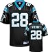 Jonathan Stewart Jersey: Reebok Black Replica #28 Carolina Panthers Jersey - Medium