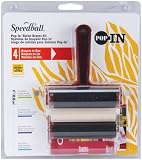 Speedball 4-Inch Pop-In Brayer and Rollers, 4-Pack