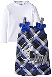 Girls Cotton/Metallic/Polyester/Knit  Applique Plaid Print Jumper  With a Bow(s)