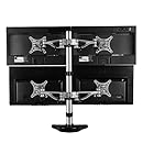 FLEXIMOUNTS Full Motion Quad LCD arm Monitor Desk Mount for most 10-27 inch MSI Dell Asus Acer Samsung Monitor