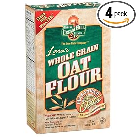 Cream Hill Estates Lara's Whole Grain Oat Flour, 1.1 Pound Boxes (Pack of 4)