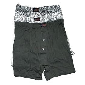 Mens Button Fly 100% Cotton Jersey Boxer Shorts Underwear (Pack of 6)