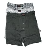 Mens Button Fly 100% Cotton Jersey Boxer Shorts Underwear (Pack of 6)