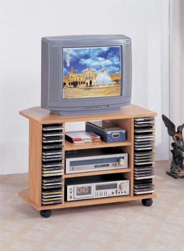 Beautiful TV/CD Cart in Wooden Finish PDS F40403