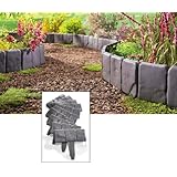 Collections Etc Interlocking Faux Stone Border - Set Of 10