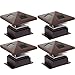 Westinghouse (4 Pack) Pagoda II Solar LED Post Cap Light for 4 x 4 Wood Posts(Bronze)