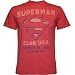 Junk Food Clothing Men's Superman Club Tee, Licorice, Medium