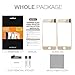 multifun Tempered Glass Screen Protector for multifun Tempered Glass Screen Protector for Apple iPhone 6s Plus/iPhone 6 Plus 5.5 inch 0.2mm Ultra Thin Color Frame 2-Pack Gold