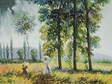 51TxMzMPctL. SL160  Art Reproduction Oil Painting   Monet Paintings: Under The Poplars Sun Effect   Extra Large 30 X 40   Hand Painted Canvas Art