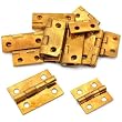 12 Brass Clock Hinges Grandfather Clocks Repair Parts