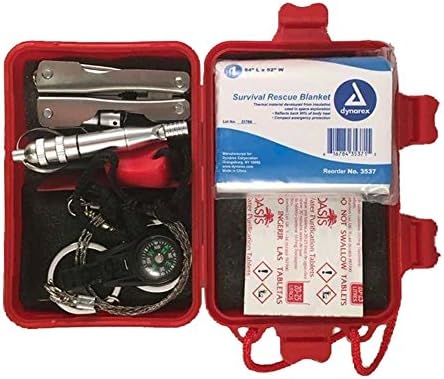 Durability Kits Wilderness Emergency Survival Kit With Water Tablets &amp; Emergency Blanket