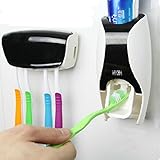 WAYCOM Dust-proof Toothpaste Dispenser Toothpaste Squeezer Kit (Black)