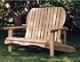 Western Red Cedar Wood Outdoor Patio Adirondack Loveseat Chair