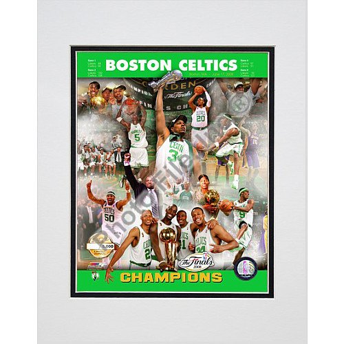 Photo File Boston Celtics 2008 Nba Finals Gold Limited Edition Composite Matted Photo