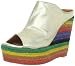 N.Y.L.A. Women's Cobain Wedge Sandal,Gold,8 M US