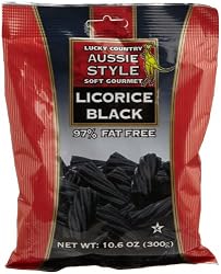 Lucky Country Licorice, Black, 10.6-Ounce Bags (Pack of 6)