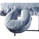 Mt Massage Disposable Fitted Soft Headrest Cover Face Pillow Cushion for Massage Table 50 Pcs