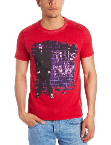 DKNY Brick Dude Coverstitch Crew Men's T-Shirt Heat X Large