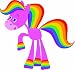 BabyFirstTV Character Peel N Stick Appliques, Rainbow Horse
