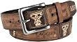 Fossil Women's Leather Belt - Texas A&M - Patch Belt (Color: Brown)