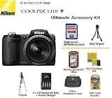 Nikon Coolpix L110 12.1MP Digital Camera With Ultimate Coolpix Accessory Kit Includes 16GB Memory Card + Rechargable AA battery & Charger Set + Deluxe Carrying Case + Professional Tripod + LCD Screen Protectors + More 51TxfvenpjL. SL160 Nikon Coolpix L110 12.1MP Digital Camera With Ultimate Coolpix Accessory Kit Includes 16GB Memory Card + Rechargable AA battery & Charger Set + Deluxe Carrying Case + Professional Tripod + LCD Screen Protectors + More
