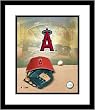 Los Angeles Angels MLB Framed 8x10 Photograph Team Logo and Baseball Cap Collage