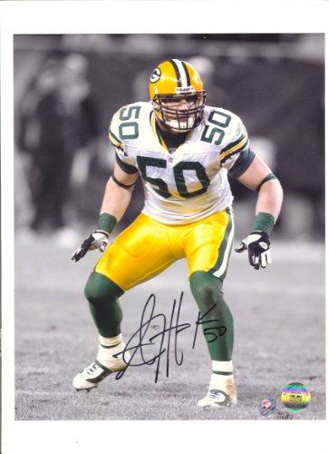 AJ Hawk Autographed Green Bay Packers 8x10 Photo