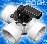Poolventil für Pool o. Solarheizung 3 Wege Fitting Modell ELECSA 9312