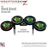 Barbwire Heart Green Skin by WraptorSkinz fits Rock Band Drum Set for Nintendo Wii, XBOX 360, PS2 &