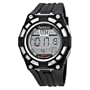 Armitron Men's 408171BLK Chronograph Round black with Stainless Steel Accents Digital Sport Watch