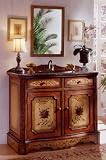 Fairfax Home Furnishings 260033B Designer Vanity with Brown Marble Top