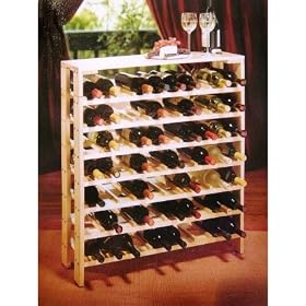 70 Bottle Solid Birch Wood Wine Rack by